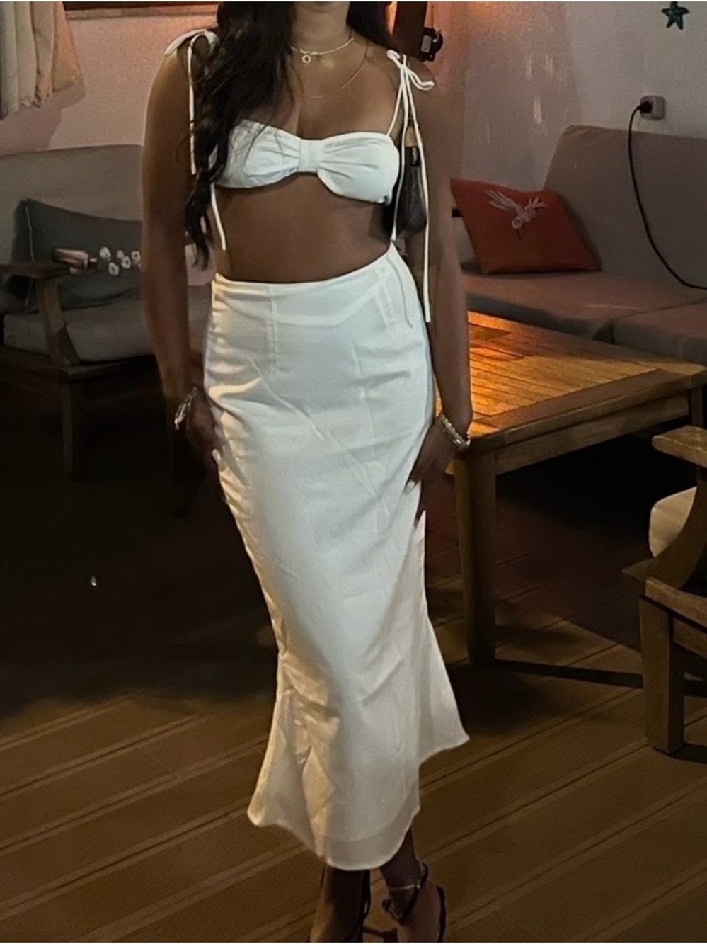 Princess Polly  High-Waist Maxi Skirt and bralette set